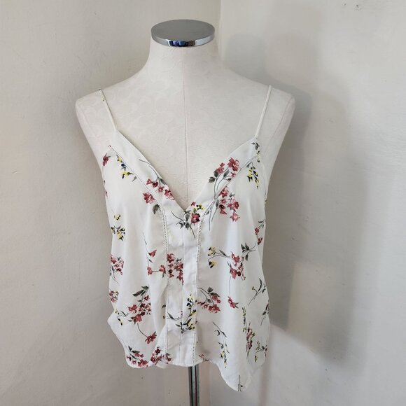 Sienna Sky Tops - Sienna‎ Sky White Floral Tank Top Women's Size Large